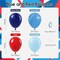 60pcs Red and Blue Balloons 12inch with Navy Slate Dusty Blue Red Balloons for Baby Shower Birthday Party Decorations